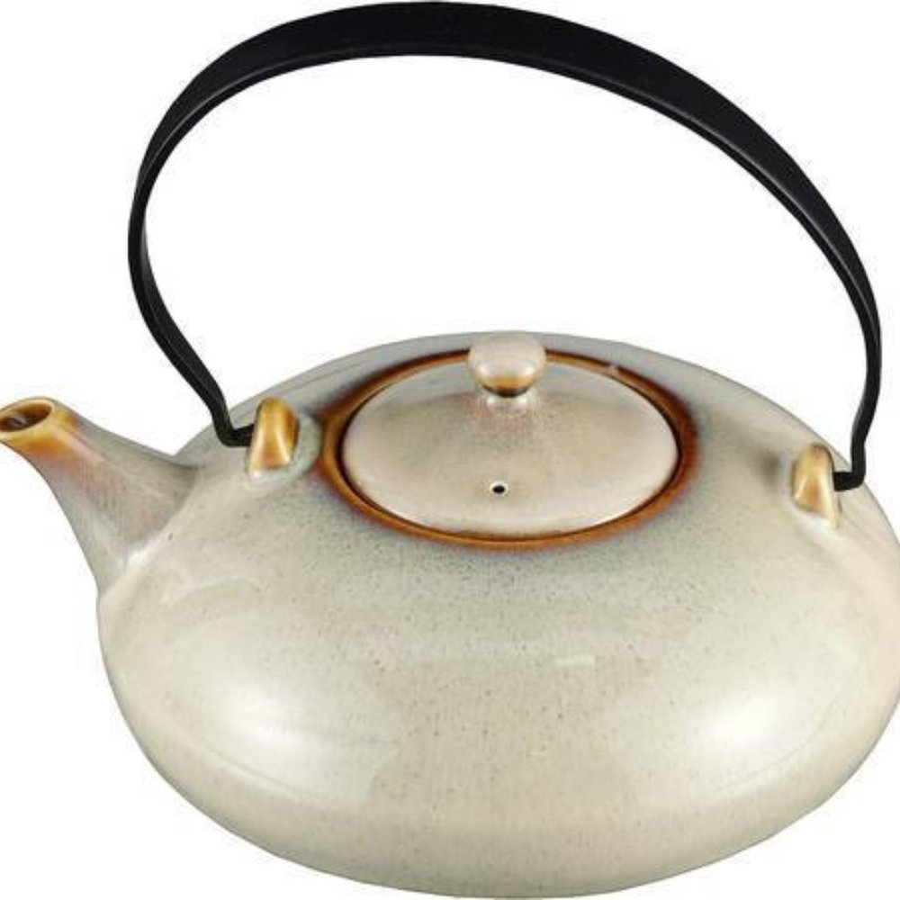 Oneida Artisan L6753066861 Rustic Sama Teapot with Metal Handle, 14 oz.
